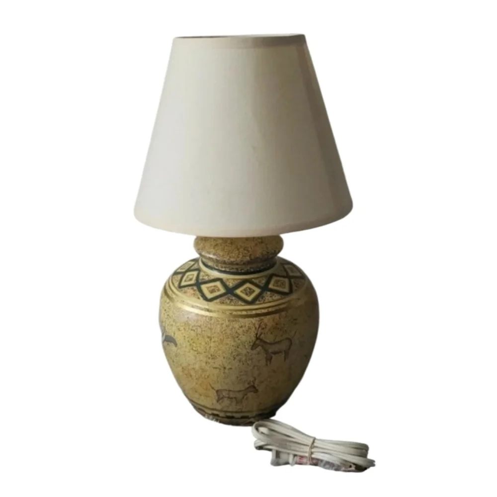 1999 Elephant Ceramic Table Lamp & Shade